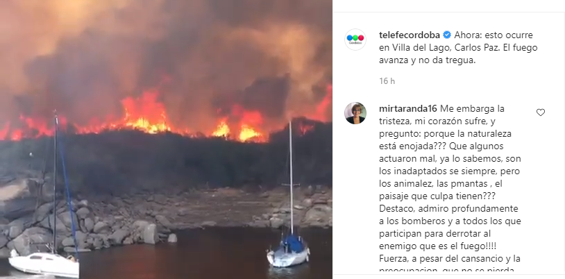 Las angustiantes imágenes de los incendios en Córdoba en las redes sociales | Córdoba