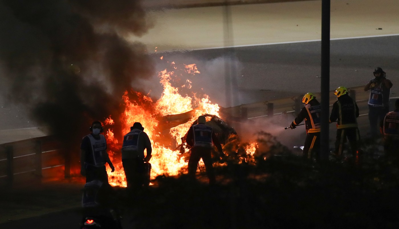 Impactante choque en Fórmula 1: Grosjean logró salir ileso entre las llamas | Deportes