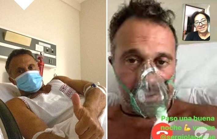 Sergio Lapegüe sigue internado con coronavirus: su esposa compartió una foto desde terapia intensiva | Actualidad
