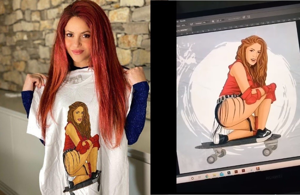 Shakira estrenó una remera diseñada especialmente por un fan | Espectáculos