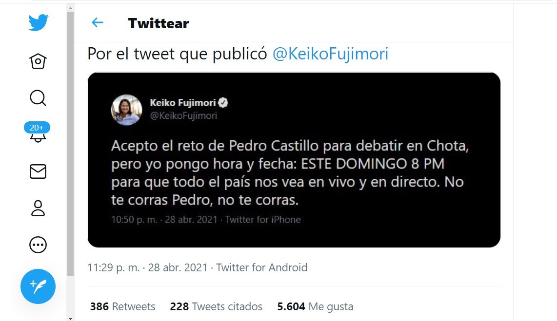 Perú: Keiko Fujimori debatirá en la provincia de Chota, donde Pedro Castillo es local | Internacionales