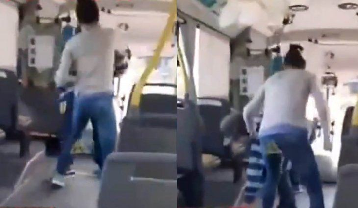 Video: una chica se encontró con su padre abusador en el colectivo y lo bajó a los golpes | Actualidad