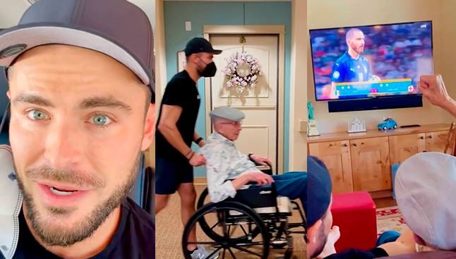 Video: Zac Efron ayudó a su abuelo a "escapar" del geriátrico para ver la final de la Eurocopa | Espectáculos