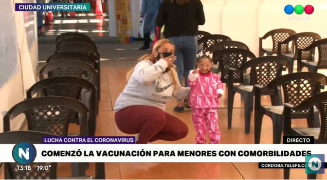 Abril, la joven con discapacidad que fue victima de un robo días atrás, recibió la vacuna contra Covid-19 | Córdoba