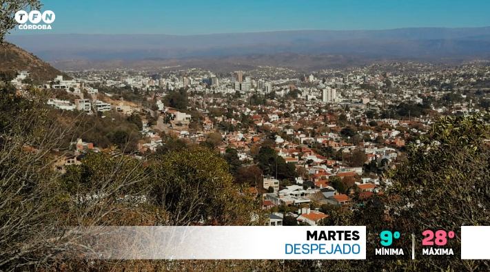 Buen tiempo, seco, ascenso de temperatura, máxima de 28° | Córdoba