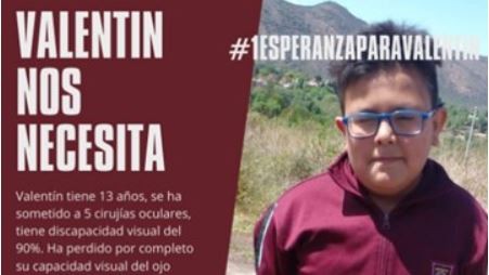 Carlos Paz: niño quedará ciego si su familia no logra juntar 50 mil dólares | Córdoba