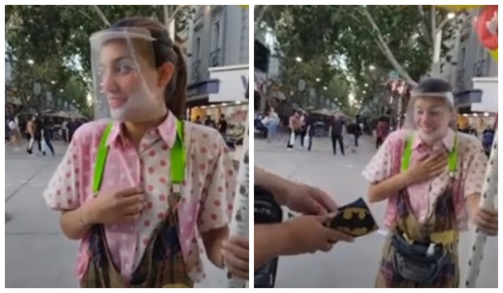 El gesto de un hombre con una payasa que emocionó a todos | Redes