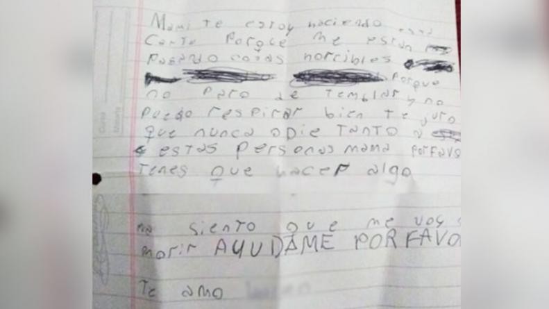 Tiene 12 años, sufre acoso escolar y pidió ayuda con una carta: "Siento que me voy a morir" | Córdoba