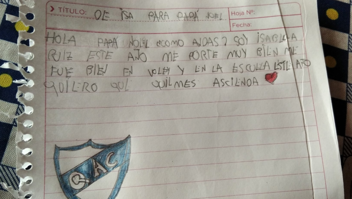 "Este año me porté muy bien...": la emocionante carta a Papá Noel de una nena hincha de Quilmes | Deportes