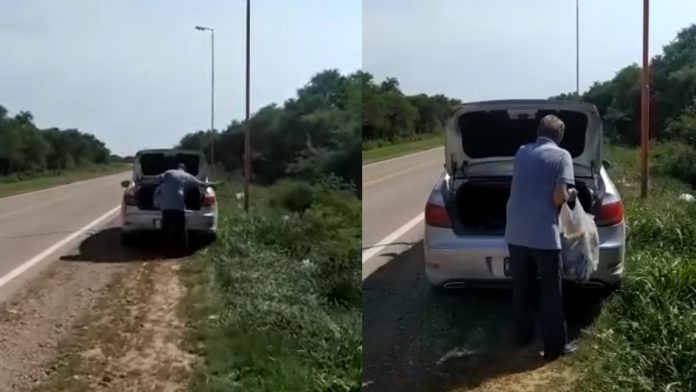 Video: sorprendieron a un exconcejal salteño arrojando basura al costado de la ruta | Actualidad