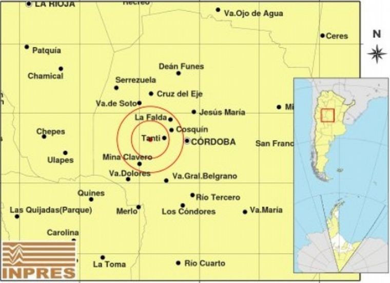 Temblor en Córdoba con epicentro en la zona de Tanti | Córdoba