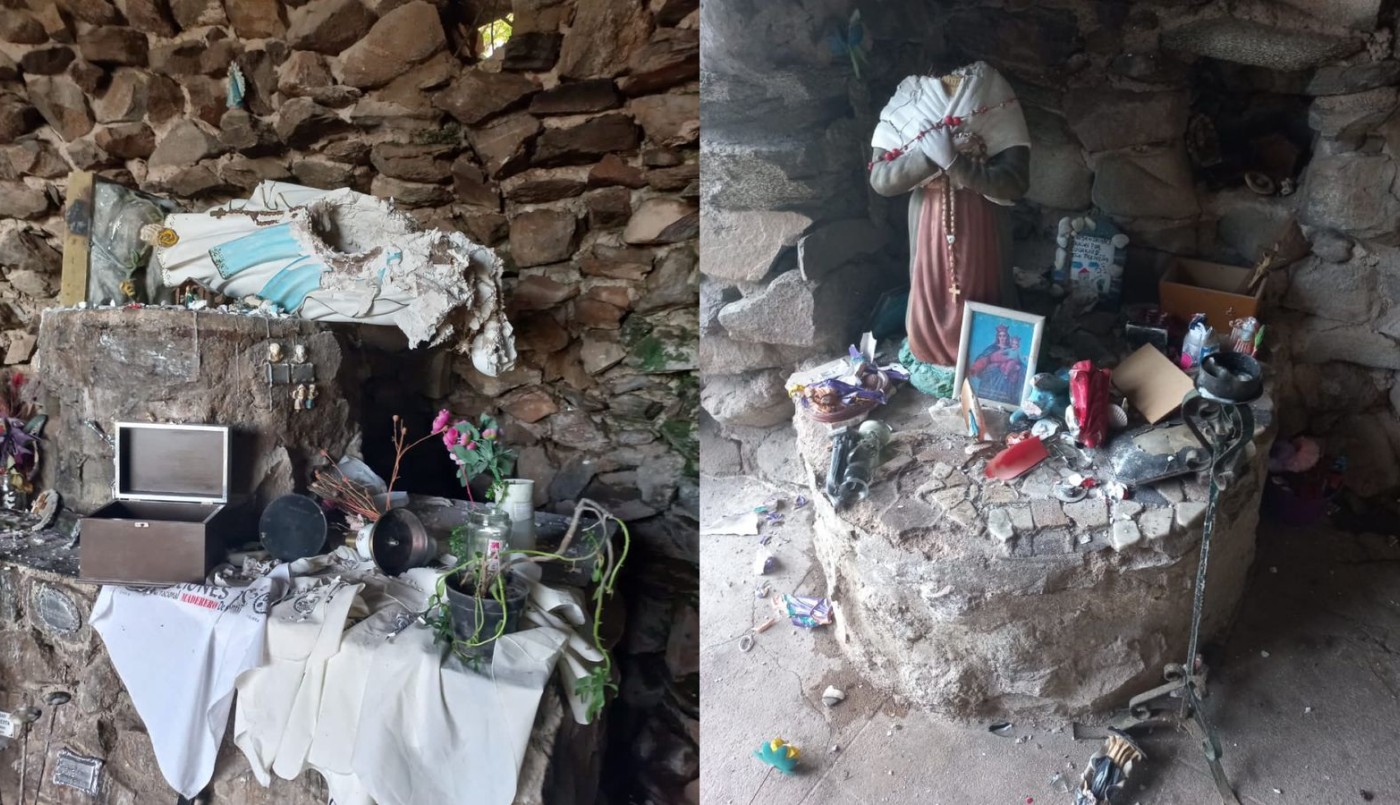 Profanaron la Gruta de Nuestra Señora de Lourdes en Unquillo | Córdoba