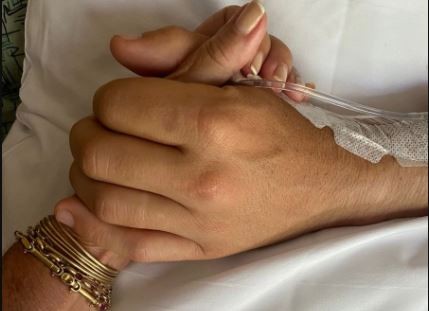 La foto de la trilliza de Oro María Emilia junto a su hijo internado: "Vamos, Corchi" | Actualidad