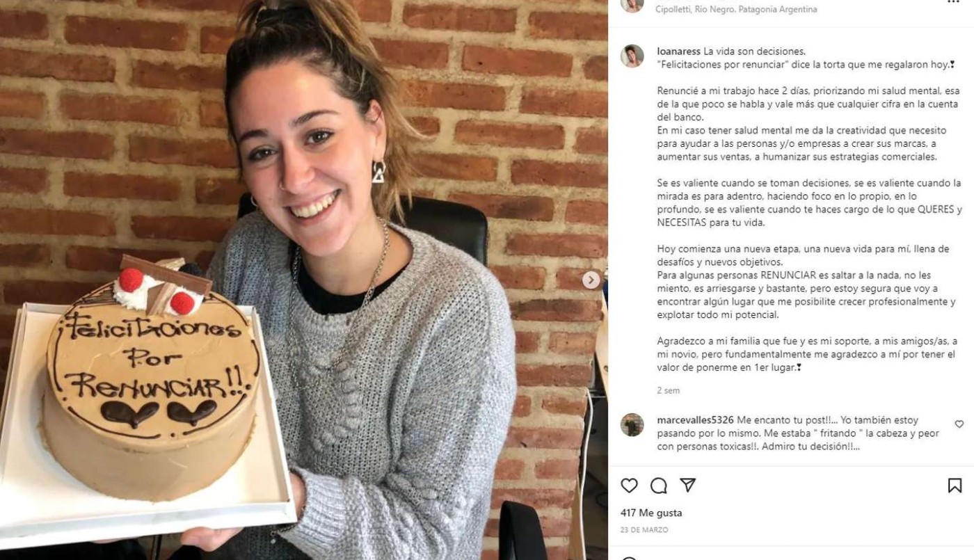 Una joven renunció a un trabajo, recibió un regalo de su hermano y se volvió viral | Actualidad