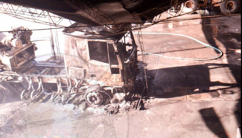 Malagueño: Se incendió un galpón de una fábrica de bloques de hormigón | Córdoba