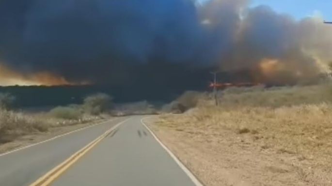 Incendio forestal entre Tulumba y Deán Funes: la ruta 16 se encuentra intransitable | Córdoba