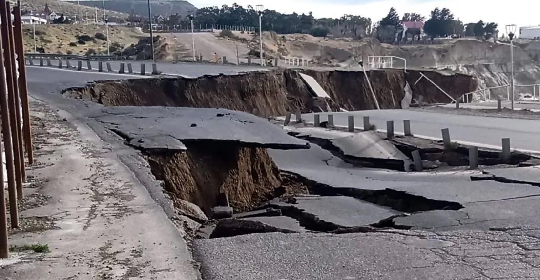 Se desmoronó la ruta nacional 3 en el acceso a Comodoro Rivadavia | Actualidad