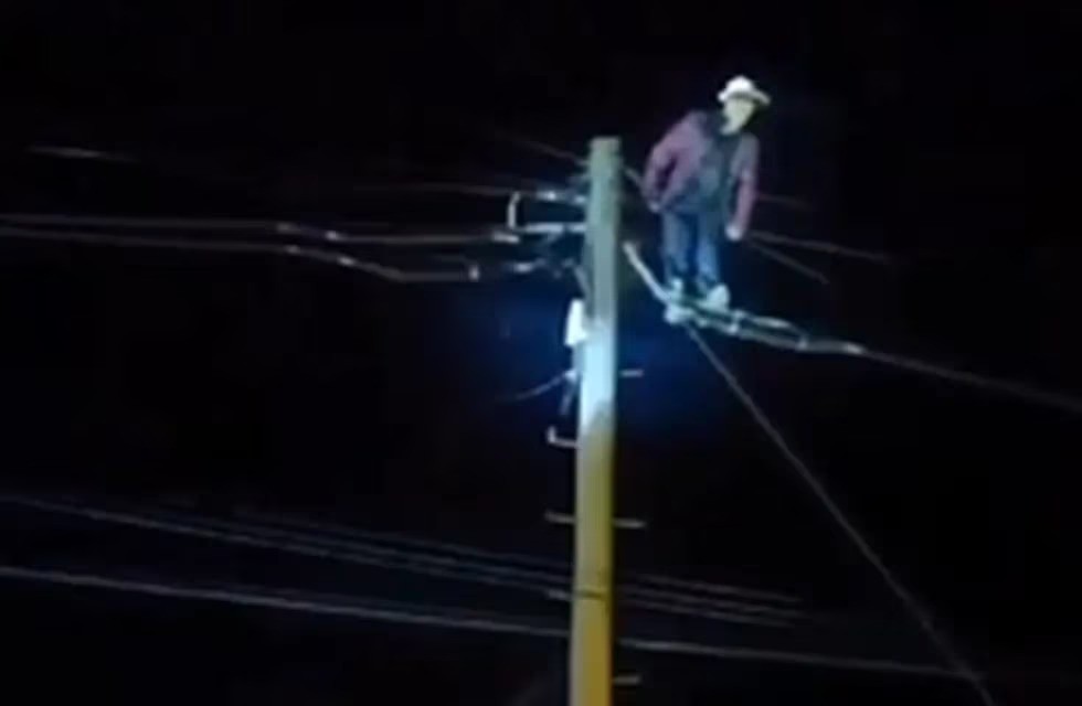 Video: Estaba robando cables y se negaba a bajar del poste | Córdoba