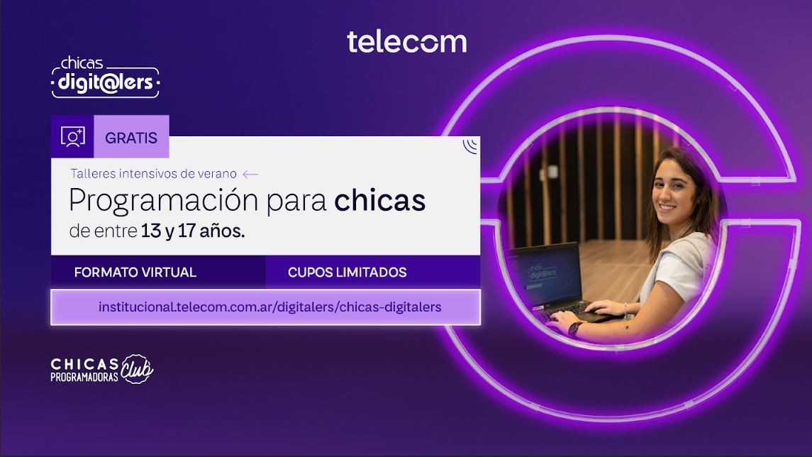 Aprender programación en verano:  cursos gratis de Telecom para adolescentes de todo el país | Actualidad