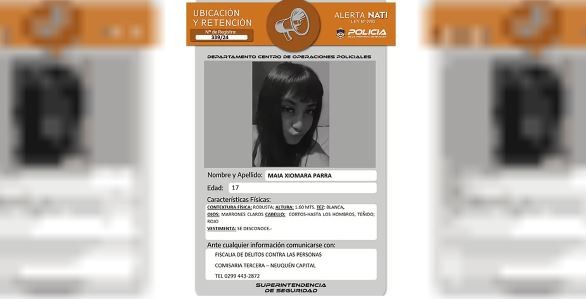 Desapareció una adolescente en Neuquén y se emite la alerta Nati | Actualidad