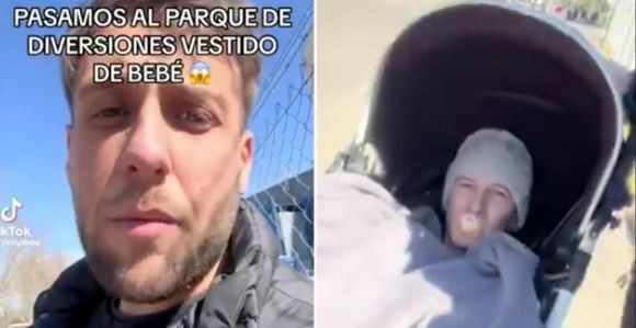 Insólito: un influencer hizo pasar a su amigo por un bebé y entró gratis al Parque de la Costa | Actualidad