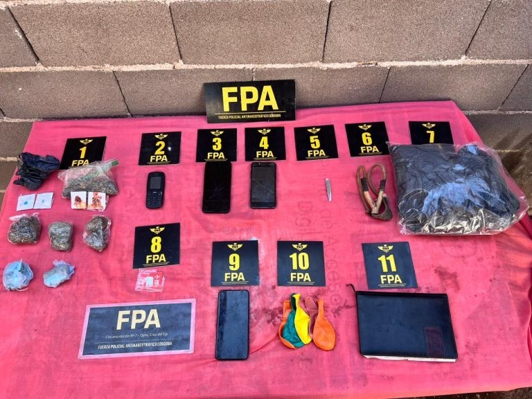 Dos detenidos por lanzar droga con gomeras a la cárcel de Cruz del Eje | Córdoba