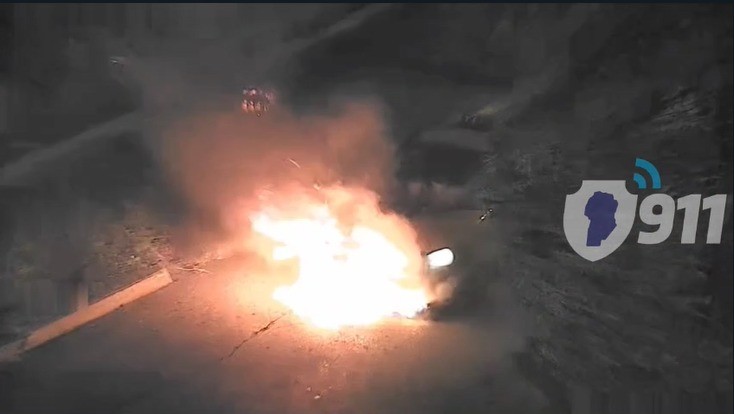 Video: se prendió fuego un taxi en Alto Alberdi | Córdoba