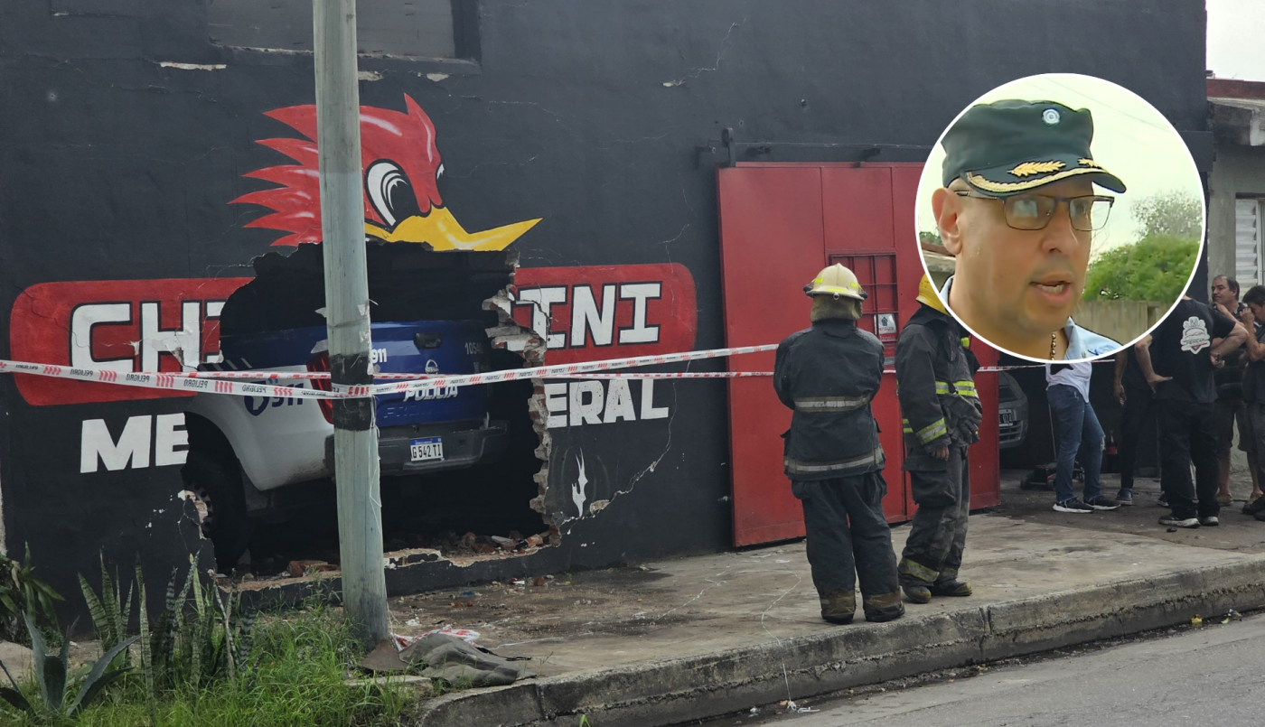 Un patrullero se incrustó en la pared de un taller mecánico y lo destruyó por completo: la palabra de la Policía | Córdoba
