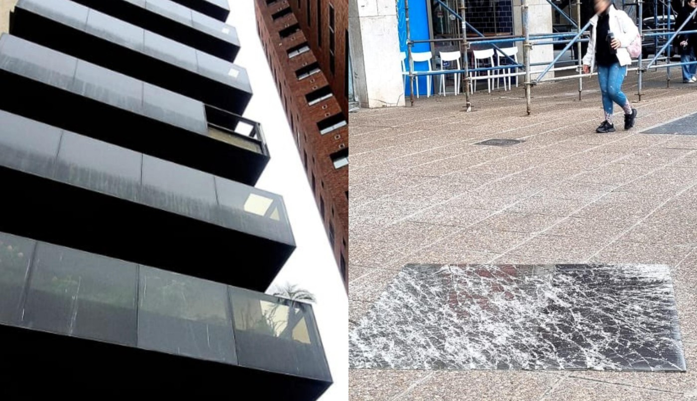 Nueva Córdoba: un vidrio se desprendió de un edificio y cayó cerca de los peatones | Córdoba