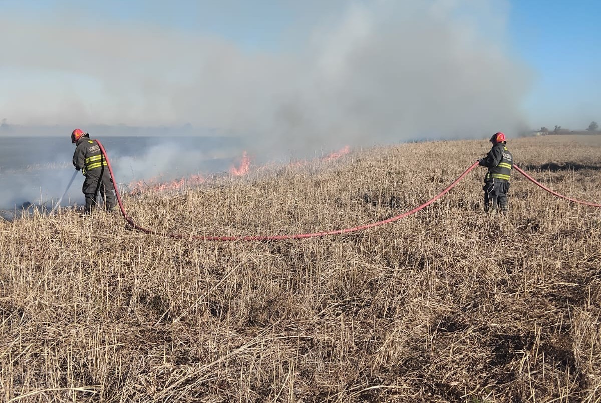Se desató un incendio en pastizales dentro del predio del Aeropuerto | Córdoba