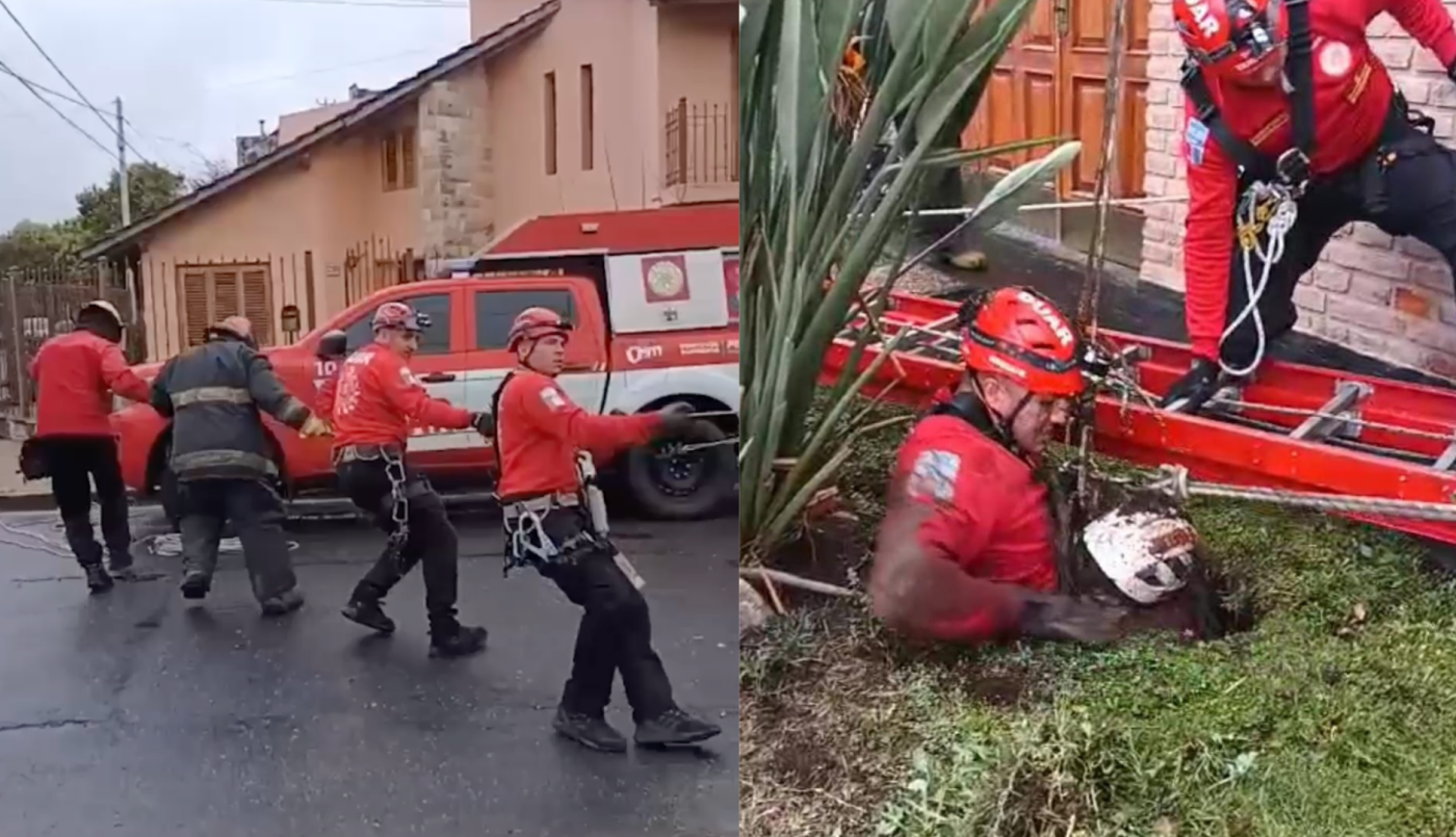 Rescataron a una mujer que cayó a un pozo en Poeta Lugones | Córdoba