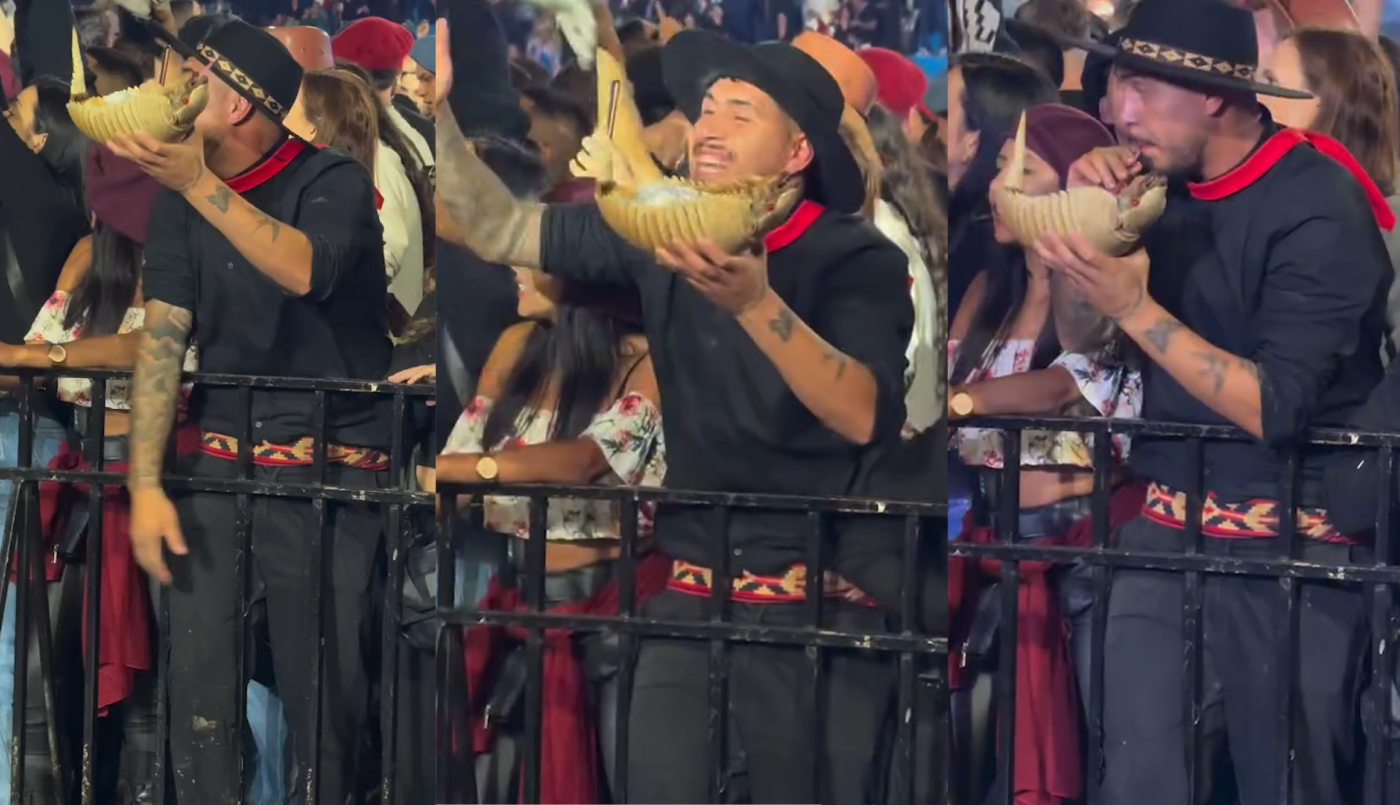 Polémica en Jesús María: usó un quirquincho como “vaso” durante el festival | Córdoba