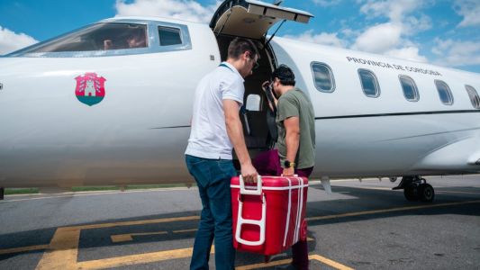 Trasladaron un hígado en un vuelo sanitario para una paciente en Córdoba capital