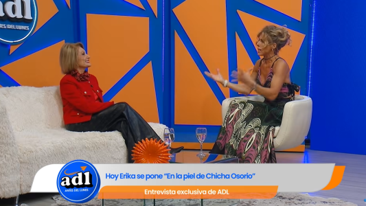 Erika se puso en la piel de Chicha Osorio en un nuevo programa de ADL