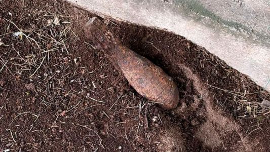 Hallazgo de un proyectil de mortero en un predio recreativo de la ciudad de Córdoba