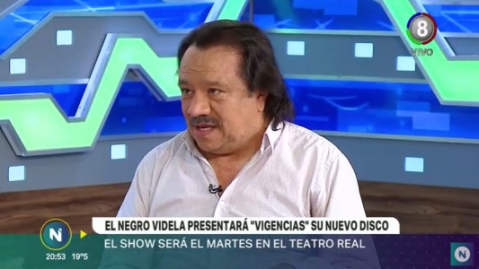 El "Negro" Videla en Teleocho Noticias presentó "Vivencias"