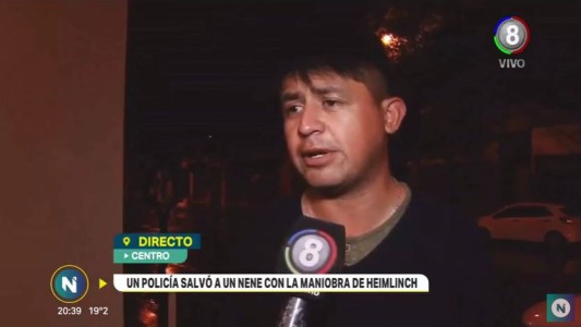 Gracias a la maniobra de Heimlich, un policía le salvó la vida a un niño