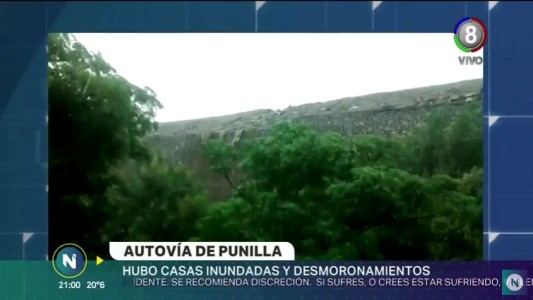 Autovía de Punilla: Se tapó el desagüe de la obra y afectó a viviendas