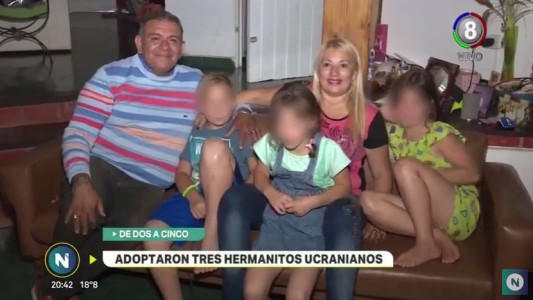 Una familia cordobesa adoptó a tres hermanitos ucranianos