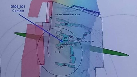 Este es el lugar donde hallaron al submarino