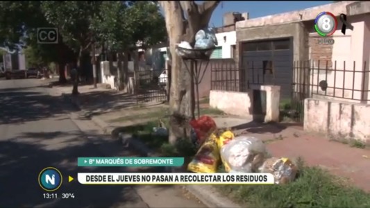 Reclamo: Sin recolección de residuos en Marqués de Sobremonte