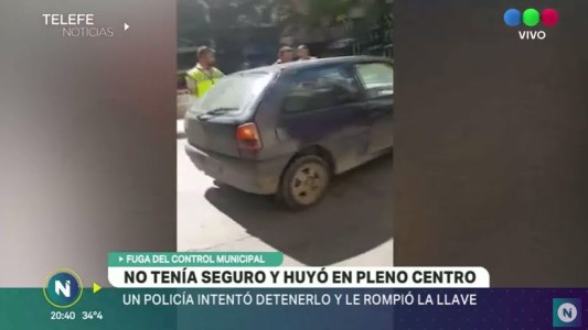 Quiso evadir un control y casi atropella a inspectores municipales