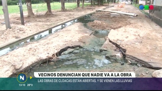 Vecinos de Villa El Libertador denuncian que no están trabajando en las obras
