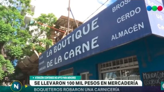 Golpe de boqueteros en carnicería de Alto Alberdi