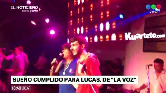 #LaVozArgentina: Lucas Belbruno cumplió el sueño de cantar con la Mona Jiménez