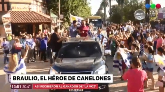 #LaVozArgentina El festejo de Braulio en Canelones "A Uruguay le gusta ganar"