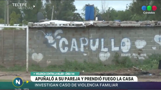 Apuñaló a su pareja y prendió fuego la casa