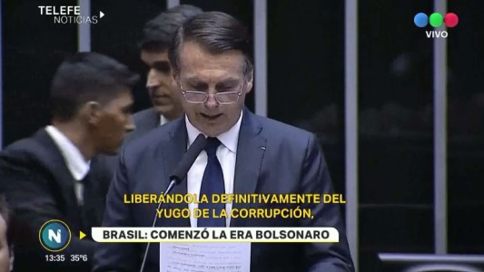 Polémico discurso: Asumió Jair Bolsonaro a la presidencia de Brasil