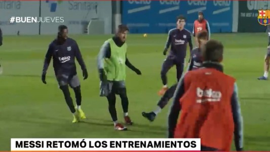 Messi retomó los entrenamientos