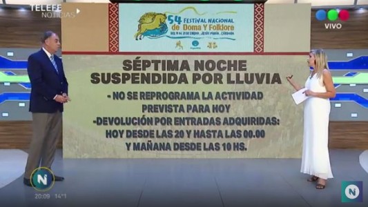 Se suspendió la séptima noche del festival de Jesús María